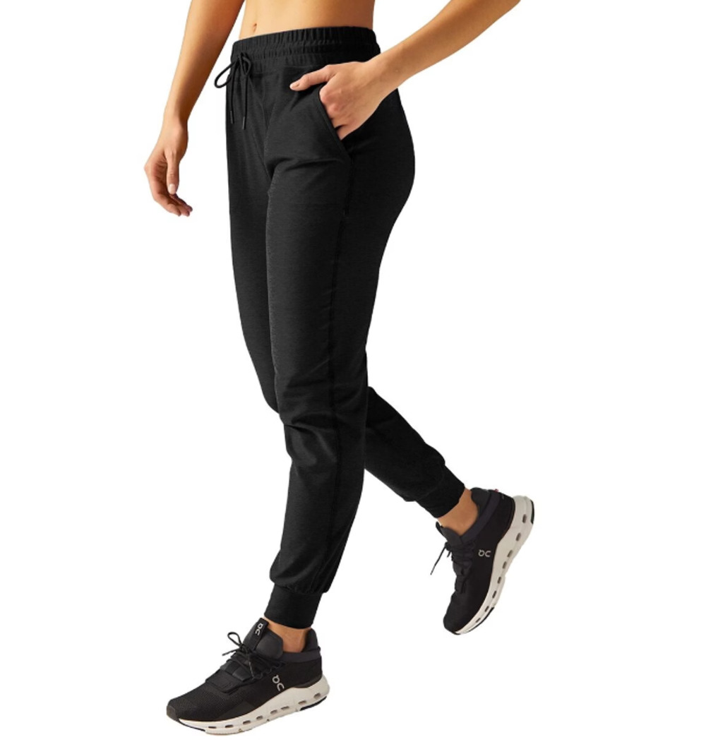 Beyond Yoga Sz M Spacedye Commuter Mid Joggers Darkest Night Black